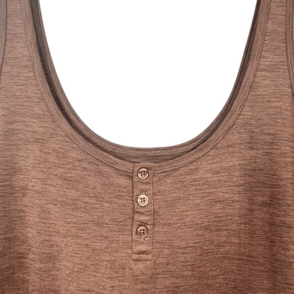 Vuori Falls Jumpsuit Almond Heather XL Wide Leg One Piece Athleisure Brown - Picture 6 of 11